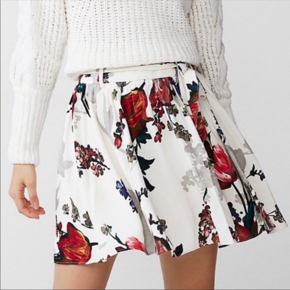 Express Dresses & Skirts - Express Floral Skater Mini Skirt